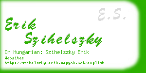 erik szihelszky business card